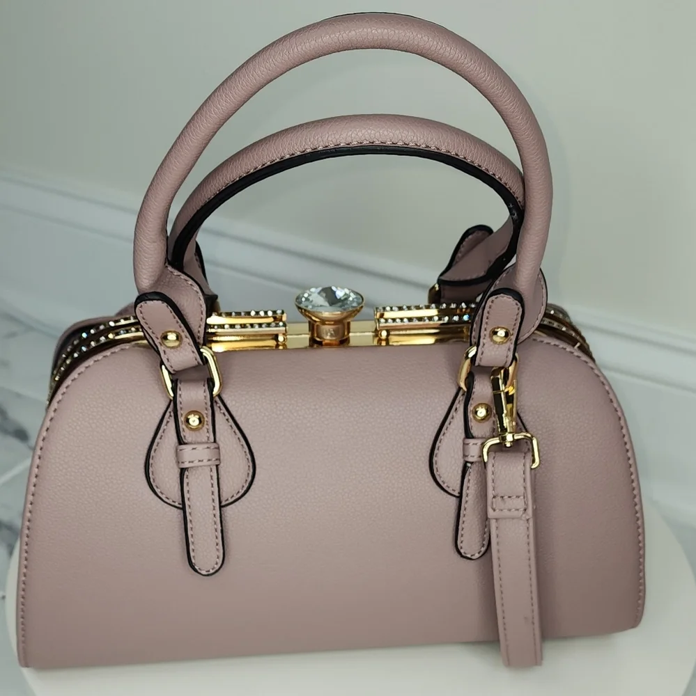 Blush satchel bag